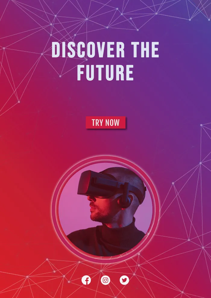 VR虚拟科技广告宣传单