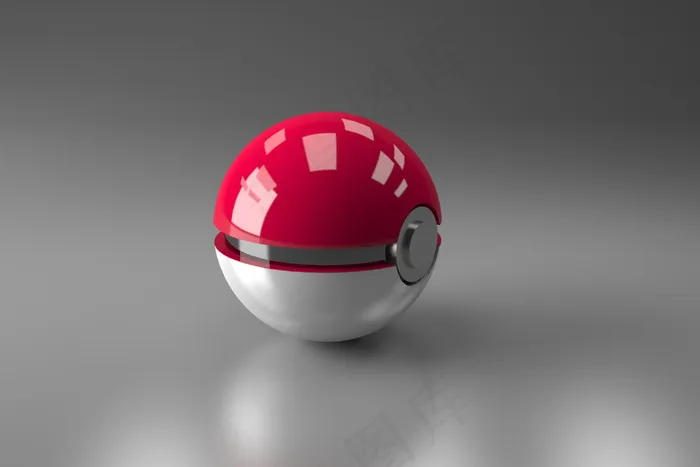 宠物精灵球3D模型设计