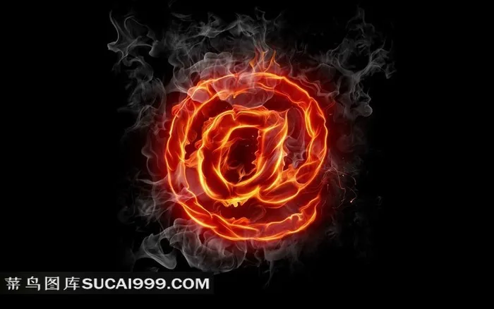 红红火火的插画--科技网络符号火的图片火的图片