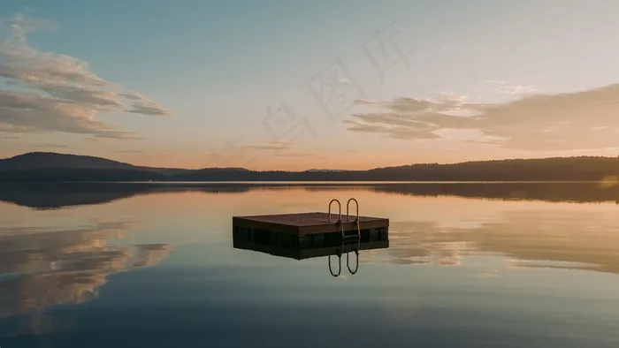 平静的湖泊图片