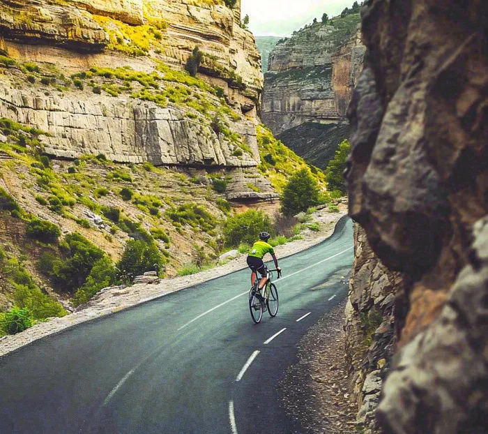 骑自行车登山车热血体育运动，山地自行车比赛户外极限摄影图