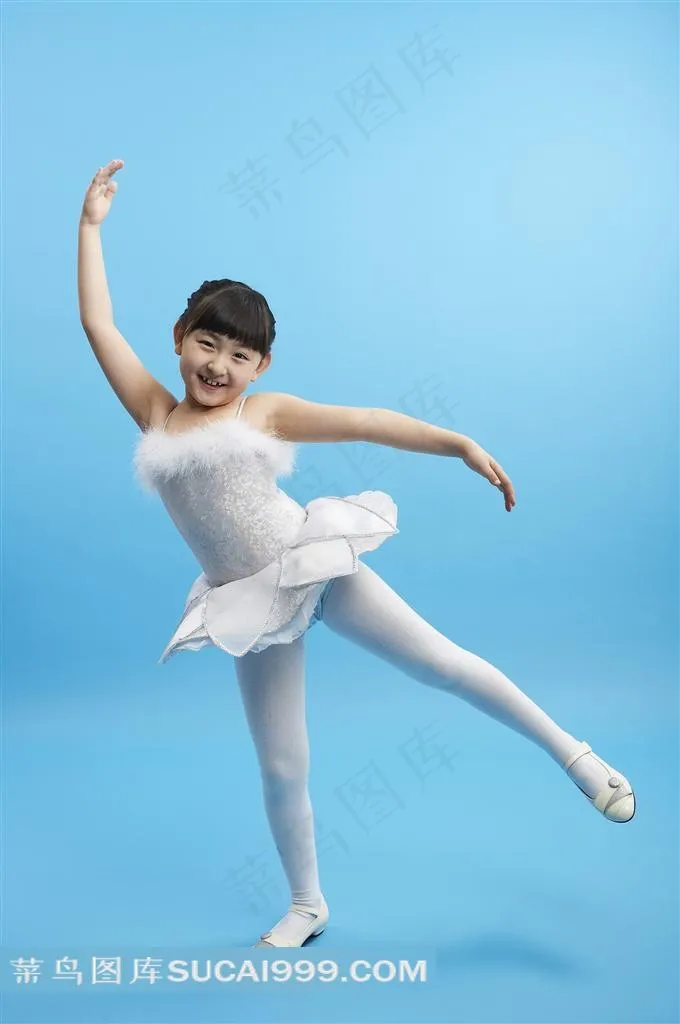 儿童芭蕾舞女孩素材