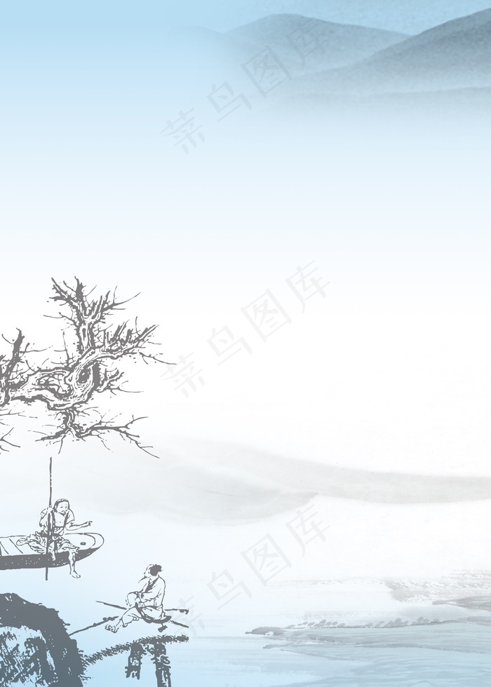 淡雅中国风背景图片 菜鸟图库
