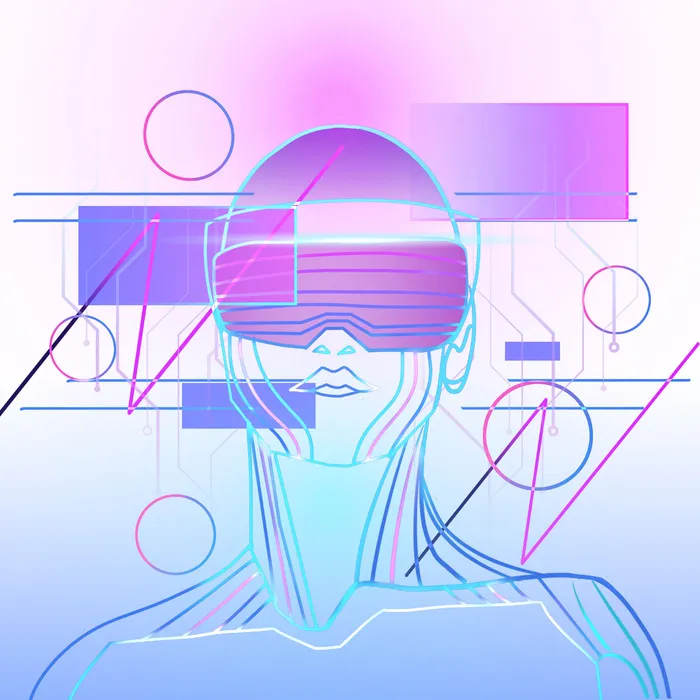 科技人工智能虚拟现实VR元宇宙海报模板PSD分层设计素材