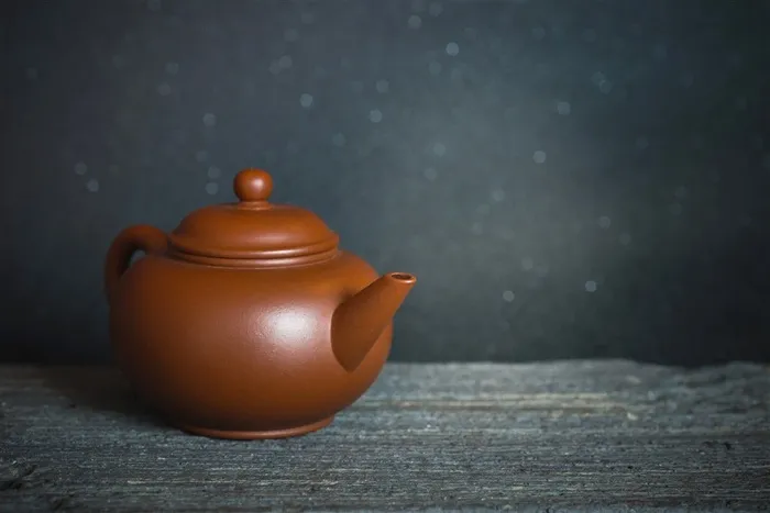 紫砂茶壶特写