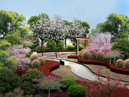 景观绿化效果图图片