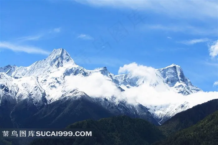 西藏林芝雪山风景图片