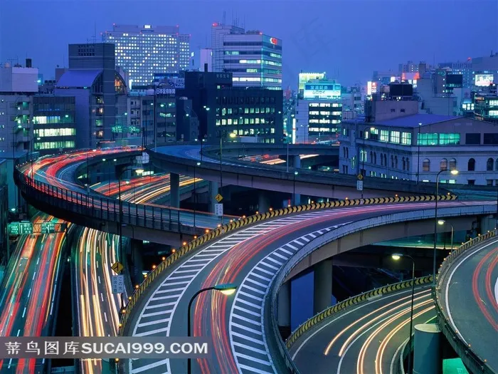 东京城市立交桥夜景摄影