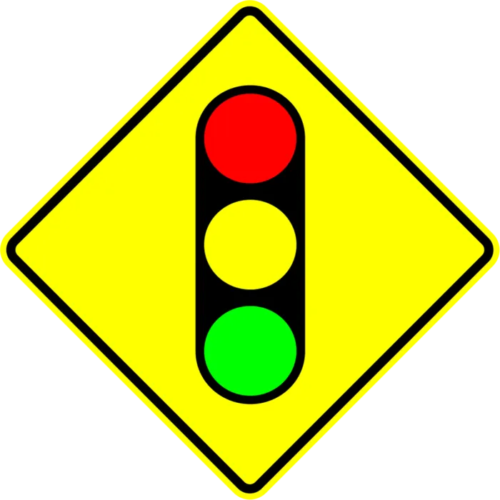 交通信号灯提示牌素材