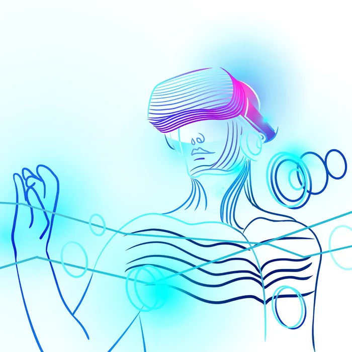 科技人工智能虚拟现实VR元宇宙海报模板PSD分层设计素材