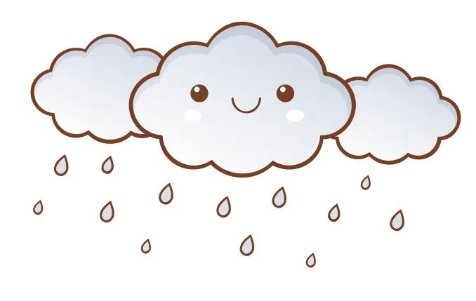 矢量卡通云朵下雨cdr矢量模版下载
