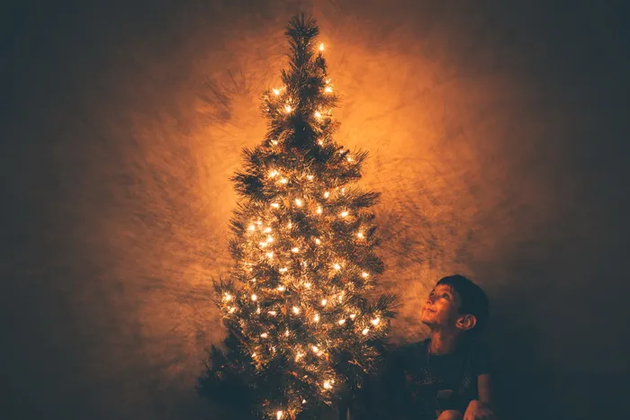 发光的圣诞树图片