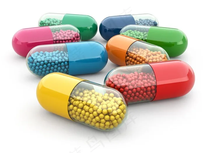 创意3D药丸药物高清图片