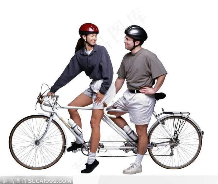 双人自行车写真