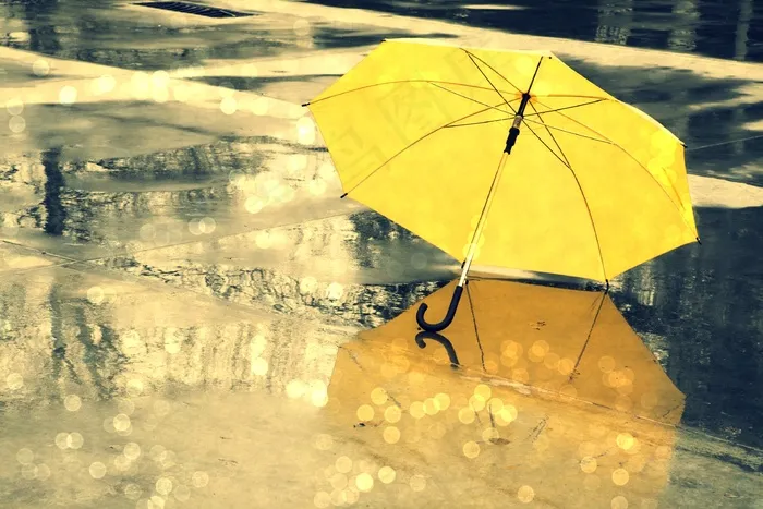 黄色雨伞图片下载