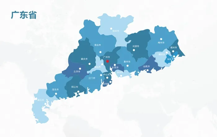 广东行政边界图