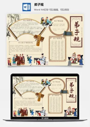 弟子规简述小报预览图