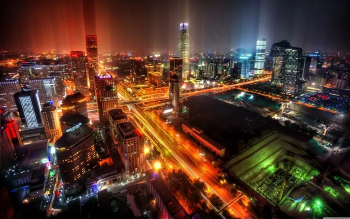 北京夜景高清图片繁华大城市夜景