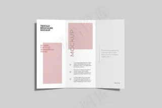 折页 样机  三折页 智能贴图 折页样机 三折页模板 三折页样机 