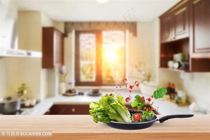 木板背景厨房蔬菜水果创意蔬菜图片