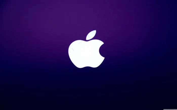 苹果图标深紫色背景高清图片壁纸下载