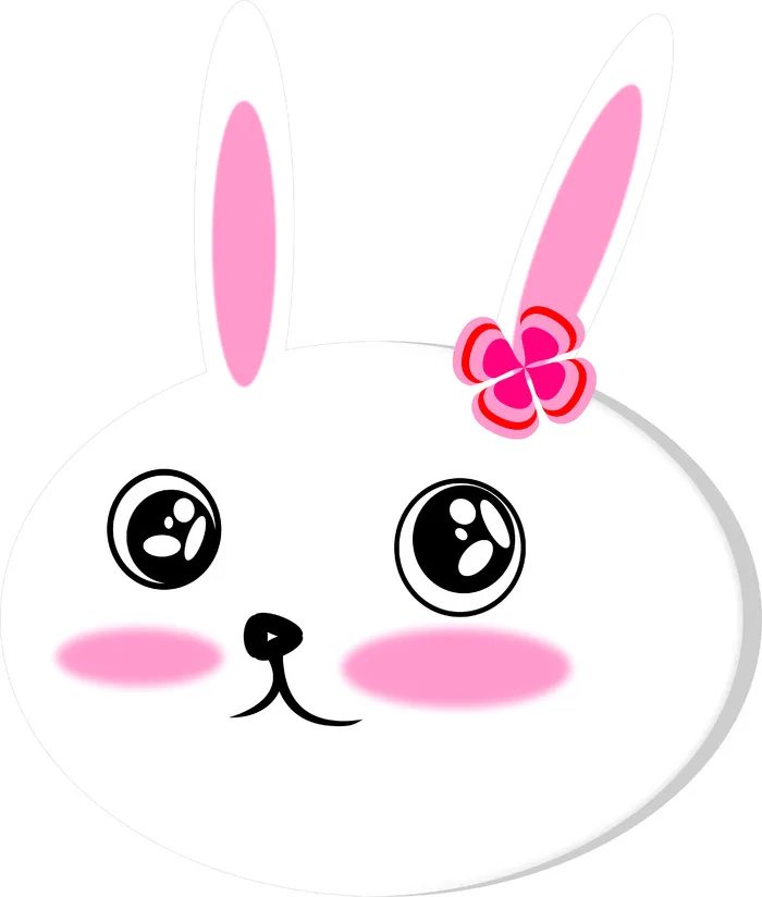 小兔子乖乖兔年卡通元素手绘
