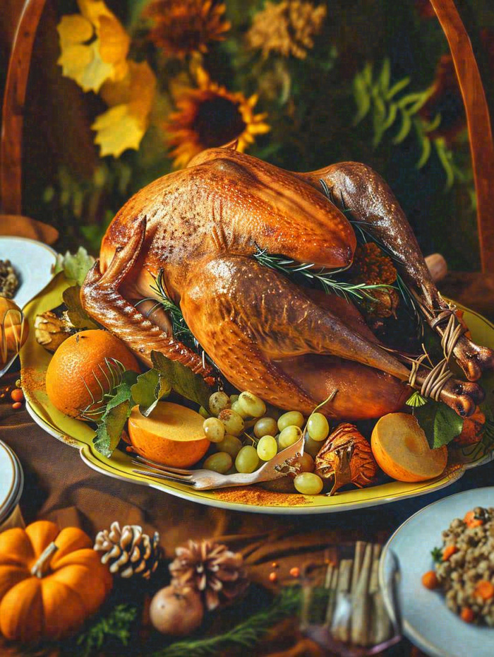 西餐美食烤鸡烧鸡，圣诞节摄影图