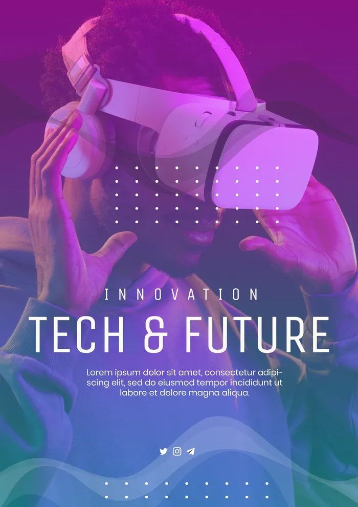 VR虚拟世界未来科技海报