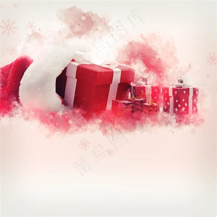 红色新年礼品盒素材高清图片