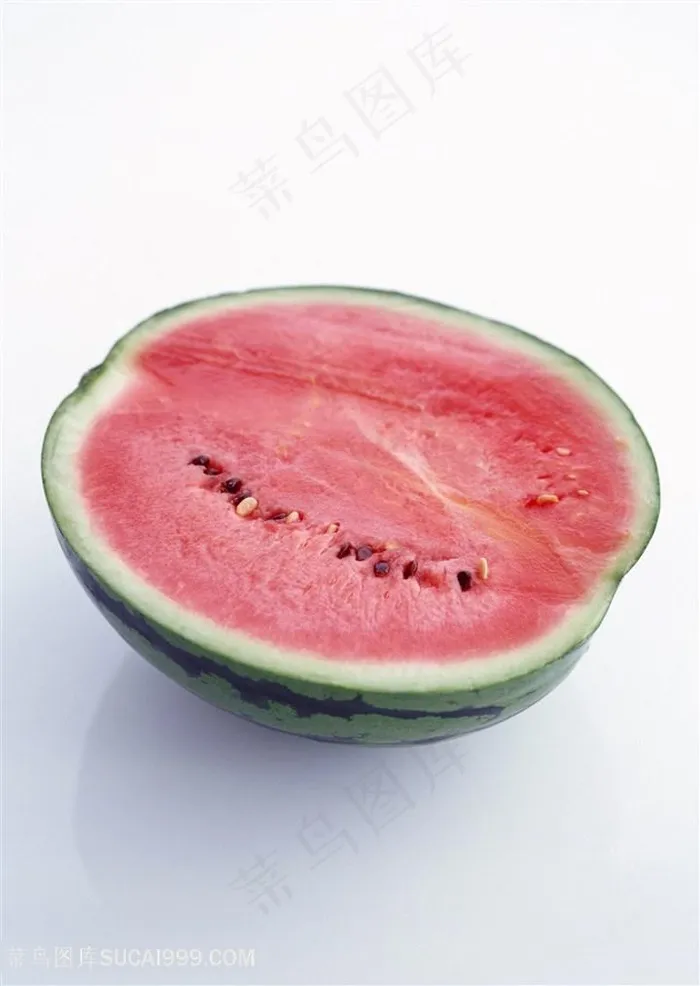 新鲜西瓜水果切片特写素材