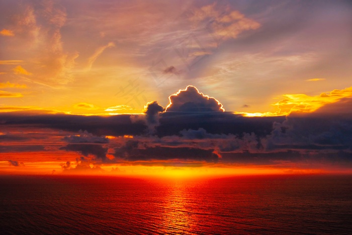 日落,海,天空,雲,黃昏,暮光之城,海景,地平線,日落的時候,海洋