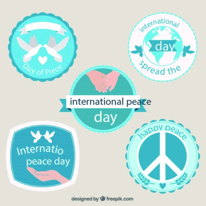 免抠国际和平日标签
