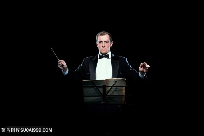 音乐指挥家男士人物高清图片