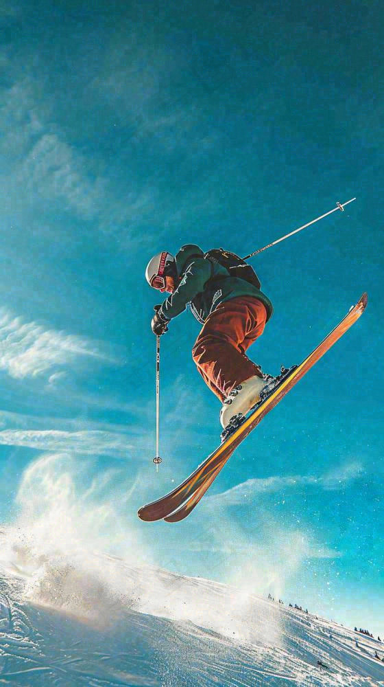 冬季冰雪极限滑雪旅行比赛，体育运动摄影图