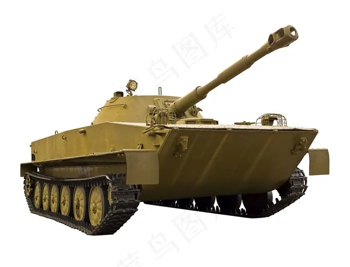 坦克大炮军事武器侧面整体效果图图片