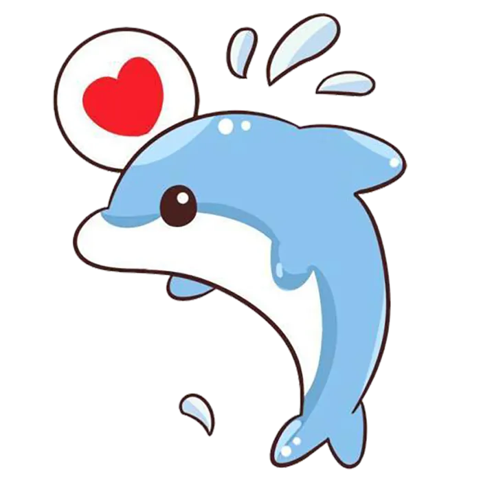 卡通海豚可爱