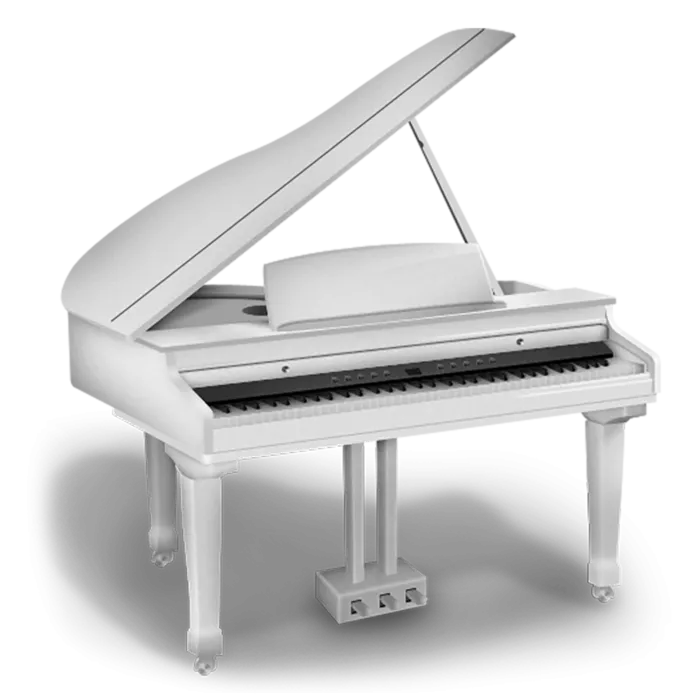 实物免抠元素 免抠摄影 白色钢琴