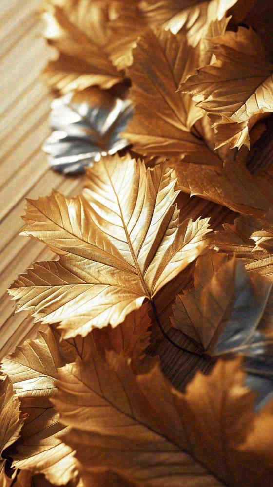 秋天秋叶金黄色满地落叶，秋分摄影图