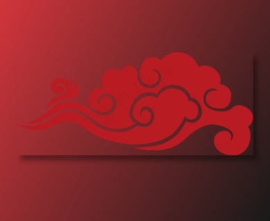 彩云古典云祥云图案祥云素材创意祥云红色祥云花边花纹免抠