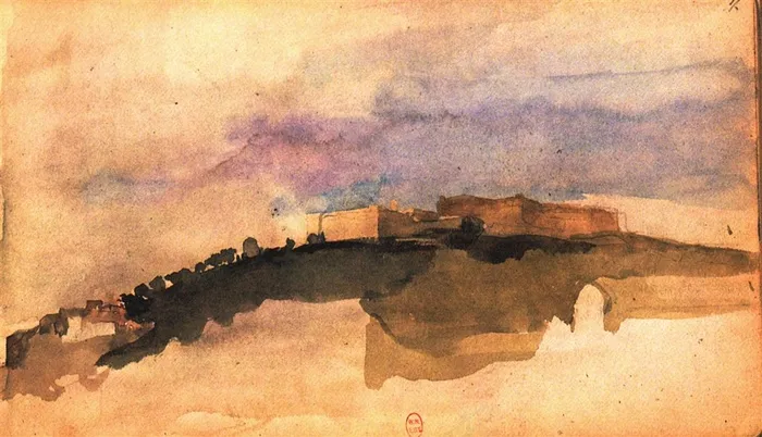 印象派画家莫奈德加劳特雷克高清油画那不勒斯的城堡