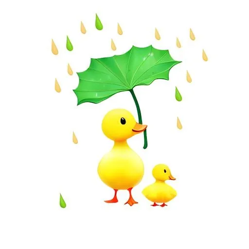 下雨天的小黄鸭