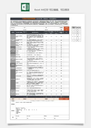 公司员工部门绩效考核表试用期KPI月度统计管理excel表格模板素材预览图