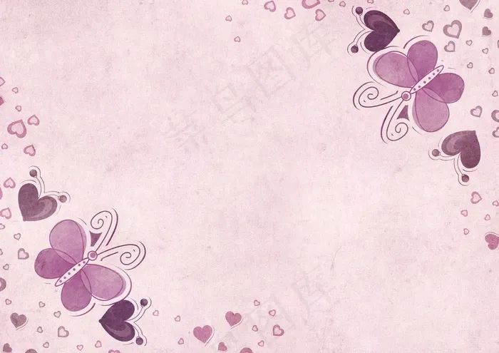 紫色蝴蝶淡雅背景图片
