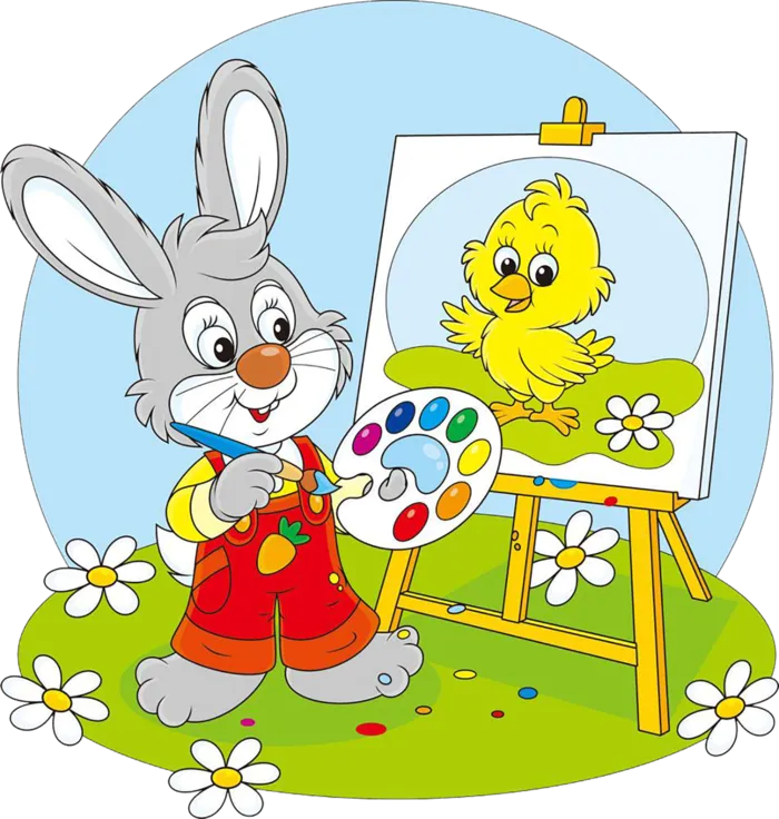 画画兔子兔年