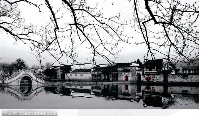 古老的安徽宏村风景图片