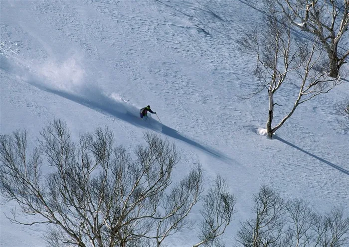 冬日雪山滑雪图片