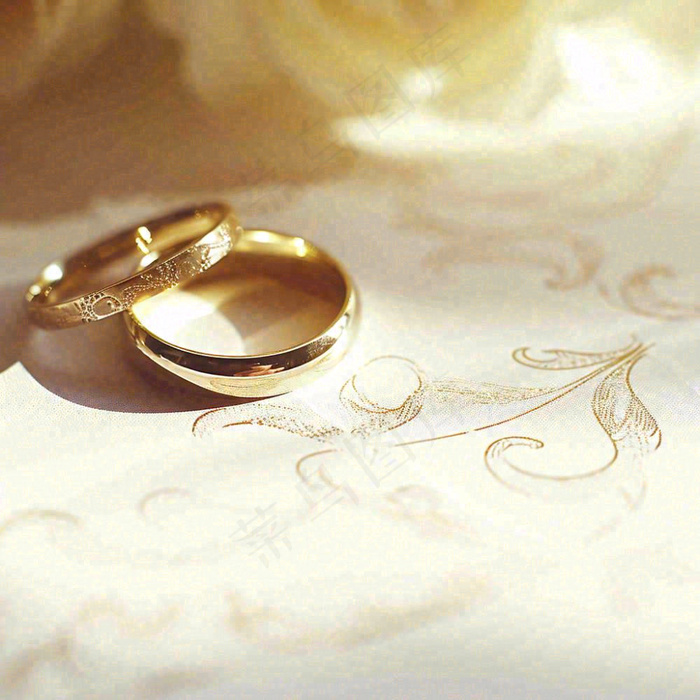爱情婚礼婚姻戒指珠宝配饰，浪漫情人节摄影图