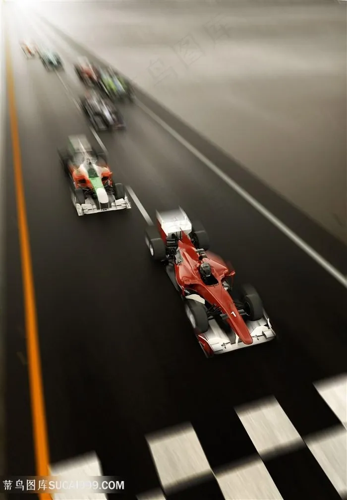 f1赛车比赛高速驰骋图片