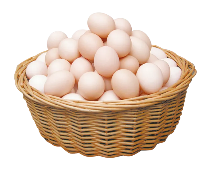 免抠一筐鸡蛋，一筐土鸡蛋，土鸡蛋，鸡蛋，竹编篮子里的鸡蛋，篮子的鸡蛋