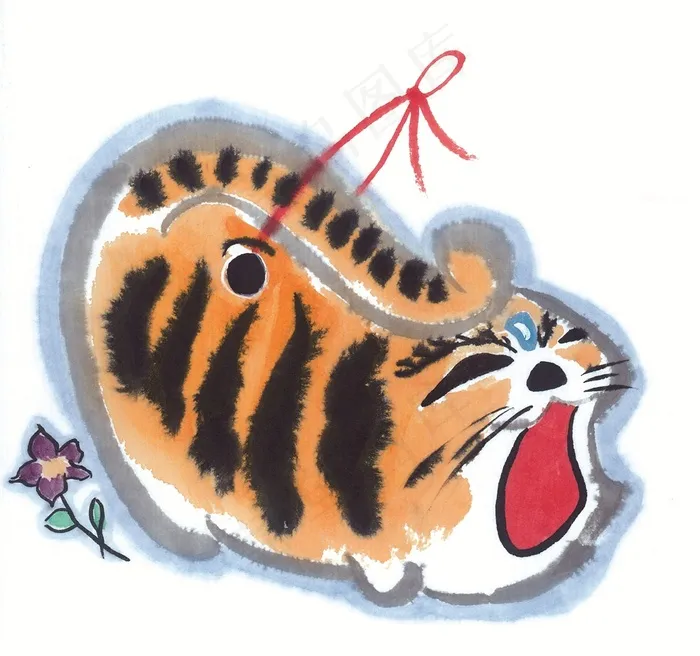 水墨猫艺术绘画jpg素材